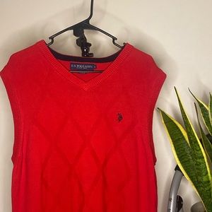 red and navy us polo assn. sweater vest❤️‍🔥